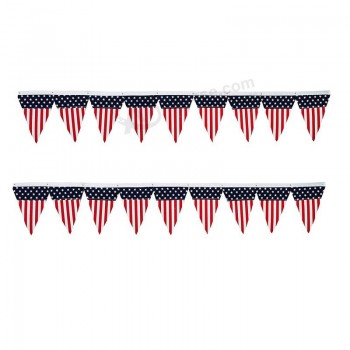 B-there paquete de 2 decoraciones de 4 de julio de EE. UU., Flocado, banderín de 72 