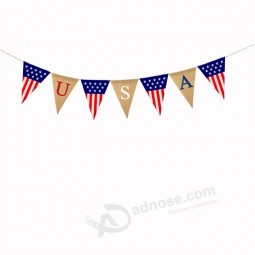 4. Juli Unabhängigkeitstag Party dekorative Stars and Stripes Wimpel USA Leinen Flagge und Banner