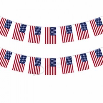 10 M 40 stks amerikaanse vlag banner string USA wimpel banner vlaggen voor Bar party decoraties sportclubs