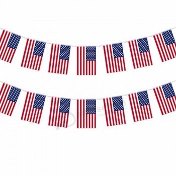 10M 40PCS drapeau américain bannière chaîne USA fanion bannière drapeaux pour bar fête décorations clubs sportifs