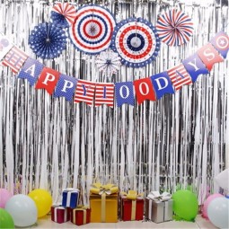 Baby 100 Days Celebration Hanging Pennant Captain America Gold Stamping Flag Decorations For The Party