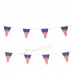 14 * 21cm独立日装饰品7月4日三角旗美国彩旗