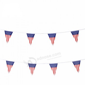 14*21cm Independence Day Decorations july 4th pennant American bunting flag