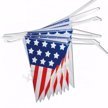 Amerikaanse nationale driehoek bunting vlag Alle landen vlag wimpel USA sterren en stelen string vlaggen banner