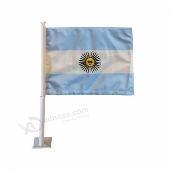 Аргентина Флаг для машины, поставка 12 * 18 полиэстер Флаг для окна автомобиля