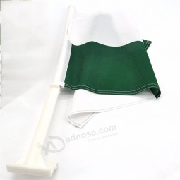 Car flag printing green white wholesale