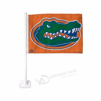 Drapeau de fenêtre de voiture Florida Gators avec drapeau de capot de voiture personnalisé