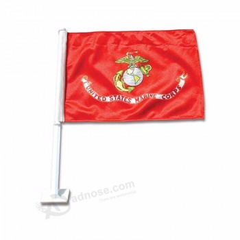 Bandera americana del coche, suministro 12 * 18 poliéster Bandera de la ventana del coche