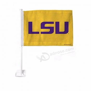 Drapeau de fenêtre de voiture LSU avec bon niveau de qualité Drapeau de capot de voiture personnalisé
