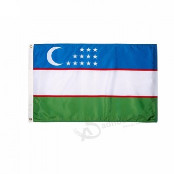 bandeira nacional do país uzbequistão personalizado