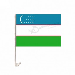 China factory supplier double stitched Uzbekistan car window flag