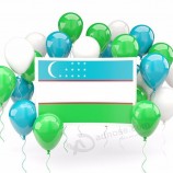 benutzerdefinierte Promo Polyester Sublimation leer Usbekistan Venezuela Nationalflagge mit Pol
