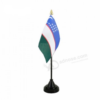스포츠 응원 우즈베키스탄 야외 장식 100 % 폴리 에스테르 직물 슈퍼 긴 국기