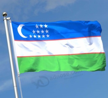 사용자 정의 도매 중앙 아시아 국가 우즈베키스탄 국기
