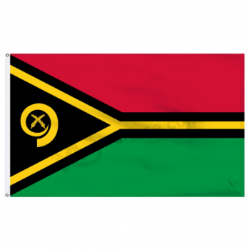 gedruckte Vanuatu Nationalland Banner Flagge von Vanuatu
