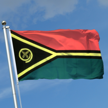 Polyester 3x5ft Vanuatu Drapeau national du pays Vanuatu