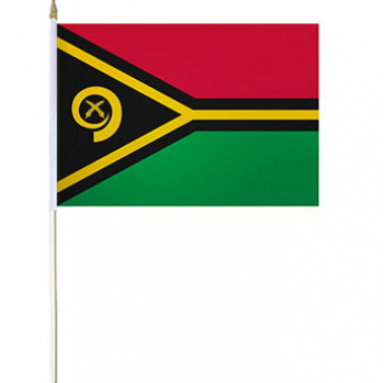 bandeira de shake de mão de país barato vanuatu personalizado