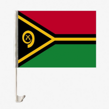 bandera nacional de la ventana del coche de vanuatu impresa en pantalla