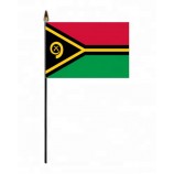 hochwertige Vanuatu Hand winken Flagge Vanuatu Hand Fahnenstange Halter