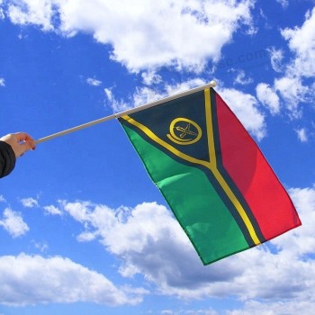 Vanuatu Drapeau à la main Tissu polyester Vanuatu Drapeau à main