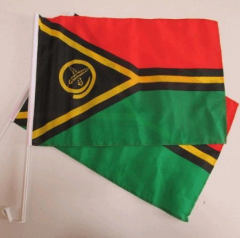 Tricoté Polyester Mini Fenêtre de Voiture Vanuatu Drapeau National