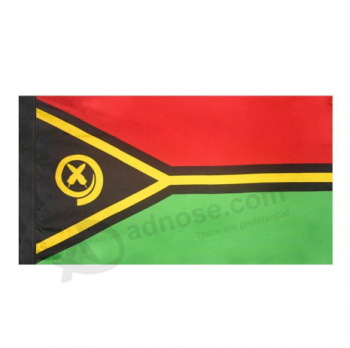 Polyester double couture Drapeau du pays Vanuatu