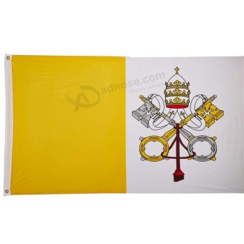 bandera vaticana de poliéster súper tejida, 3 por 5 pies