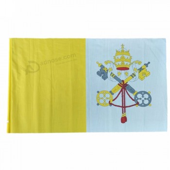 лучшее качество 3 * 5FT полиэстер флаг Ватикана с двумя ушками