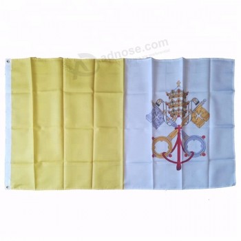 Горячая распродажа 3x5ft большой цифровой печати баннер национальный флаг ватикана