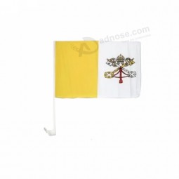 billige langlebige vatican autofenster flagge mit kunststoffstange