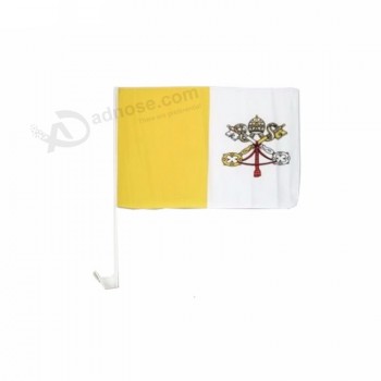 Durable et difficile à décolorer petit drapeau de voiture du Vatican