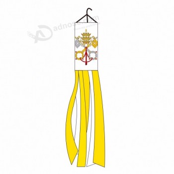 tecido de nylon útil para transporte de gota útil interior bandeira do cata-vento do vaticano