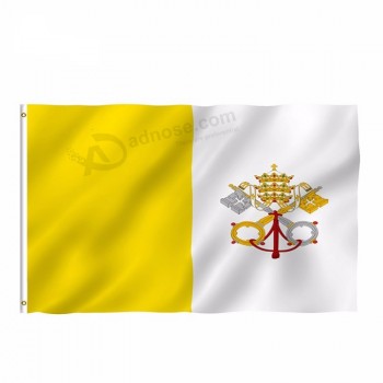 Drapeau de la nation de la Cité du Vatican, drapeaux catholiques romains de haute qualité