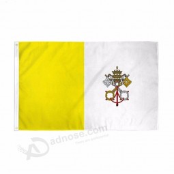 Großhandel 100% Polyester Heißer Verkauf Lager VA Vaticanus Flagge von Vatikan