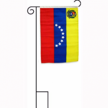 Drapeau décoratif de jardin du Venezuela de vente chaude avec mât