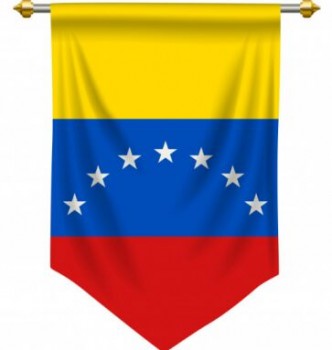 Colgante bandera de bandera de banderín de venezuela de poliéster