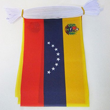 Decorative Mini Polyester Venezuela Bunting Banner Flag