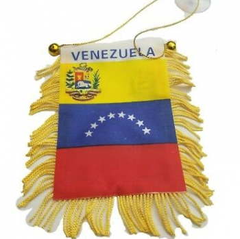 Petite mini voiture vitre rétroviseur drapeau Venezuela