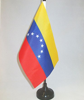 Custom polyester Venezuela table meeting desk flag