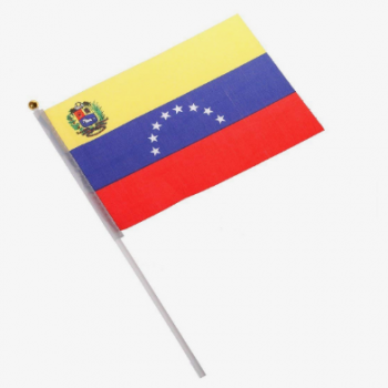베네수엘라 손을 흔들며 깃발을 직접 판매하는 공장