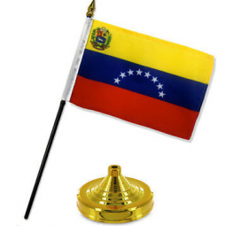 Fábrica directamente ventas decorativas oficina mini venezuela bandera de mesa