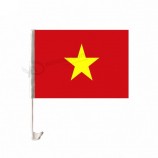 förderndes bestes Druckpolyestergewebe Vietnam-Autofensterflagge