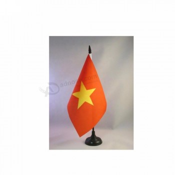 Impression de soie 68d polyester Vietnam pays drapeau de table