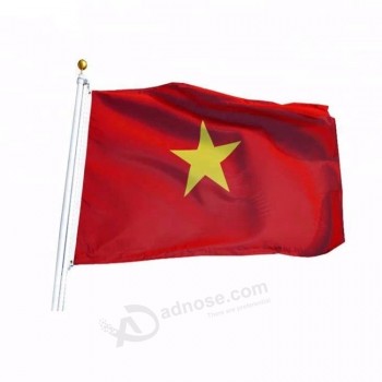 100聚酯印刷的3 * 5ft越南国旗