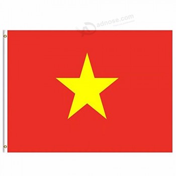 2019 bandera nacional de vietnam 3x5 FT 90x150cm banner 100d poliéster bandera personalizada arandela de metal