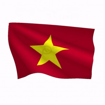 chuangdong bandiera nazionale vietnamita con logo personalizzato all'ingrosso
