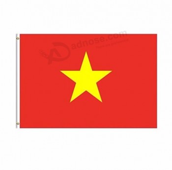 会社ロゴフルプリント装飾3X5ベトナム国旗、お祝いカスタムベトナム国旗