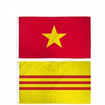グロメット付き3x5 Ft国旗（南）ベトナムハンギングフラグ