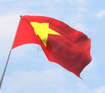 Vente en gros drapeau du Vietnam personnalisé 3 * 5 pieds drapeau national mondial