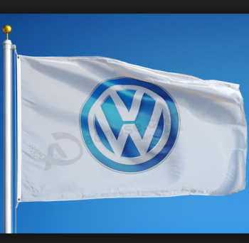 poliéster impresión digital 3x5ft logotipo personalizado volkswagen publicidad bandera